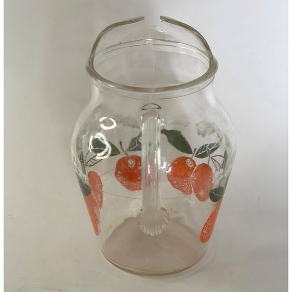 Vintage Orange Juice Pitcher MCM Libbey Glass 7.5" x 3.5" - Picture 9 of 13